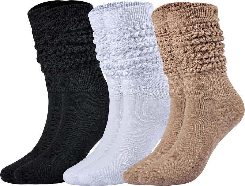 JORMATT Women Slouch Socks Thick Boot Socks Soft Extra Long Knee High Scrunch Socks Size 5-10 - Image 1